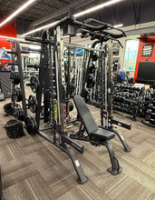 Load image into Gallery viewer, Primetime Smith Machine Half Cage Ensemble with Bench and 200lb weight stack (PT-SHCE-300)