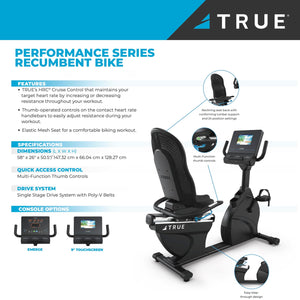 TRUE Fitness Performance Recumbent Bike