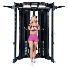Load image into Gallery viewer, Standing cable chest fly using both pulley columns of the Hoist H8 Functional Trainer