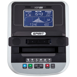 Spirit Fitness XBR25 Recumbent Bike console